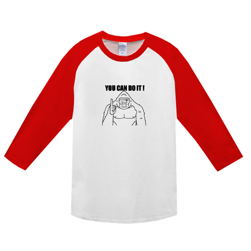 ポジティブゴリラ＃２ ヘビーウェイトベースボールＴシャツ