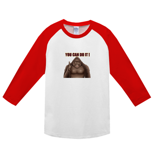 ポジティブゴリラ＃２ ヘビーウェイトベースボールＴシャツ