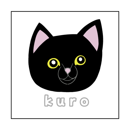 くろねこちゃん 全面プリント コットンWフェイスミニタオル
