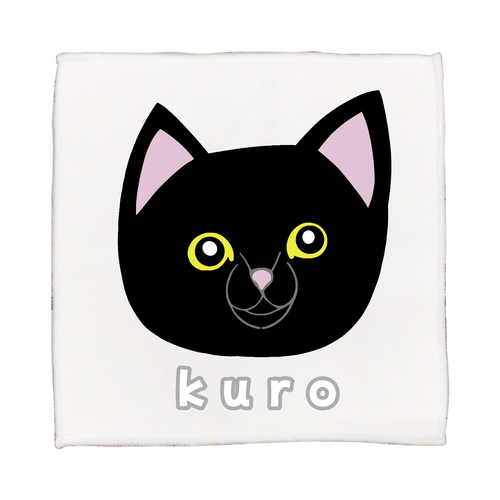 くろねこちゃん ピクチャースタイル ハンドタオル