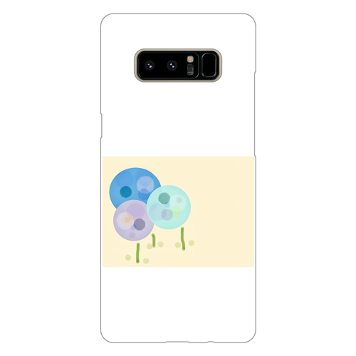 海月のような花 Galaxy Note8（白）