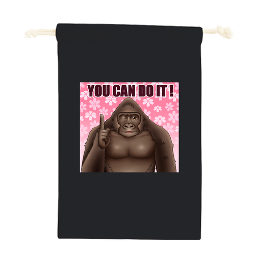 ポジティブゴリラ＃２ コットン巾着（Ｍ）