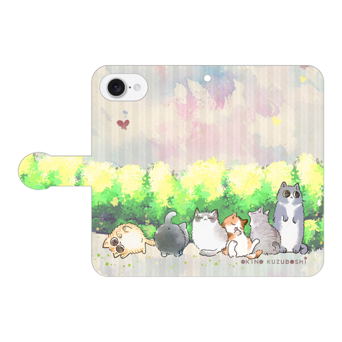 けぱけぱの子猫たち iPhone16e/17e 手帳型スマホケース