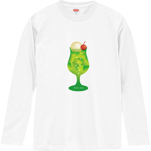 おいしいメロンソーダ・Melon Soda ロングスリーブTシャツ