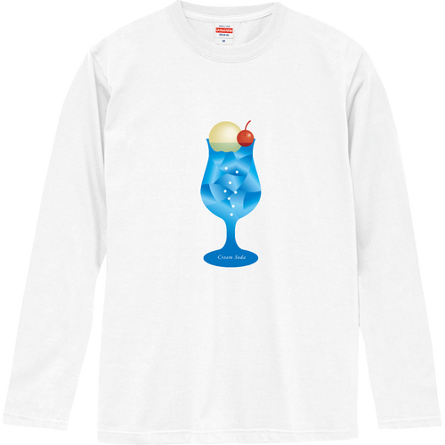 おいしいクリームソーダ・Cream Soda　2 ロングスリーブTシャツ