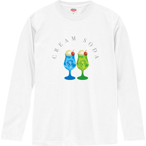 おいしいクリームソーダ・Cream Soda 3 ロングスリーブTシャツ