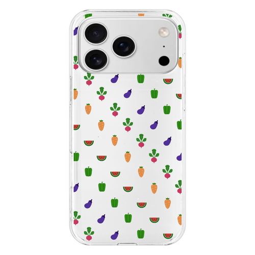 ドット よく見るとベジタブル iPhone17 ProMax (透明)(ハードケース)