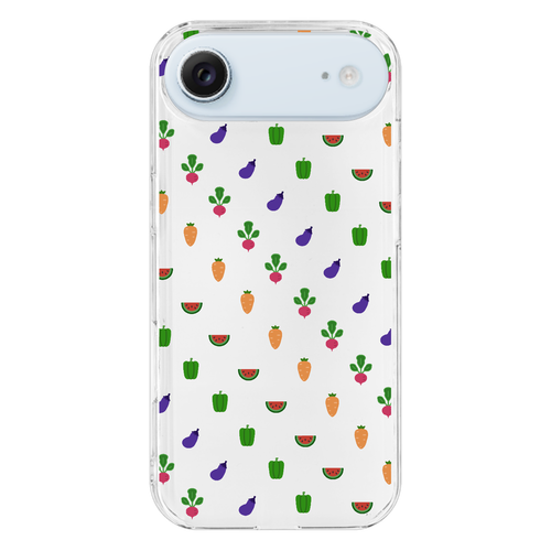 ドット よく見るとベジタブル iPhone17 Air (透明)(ハードケース)