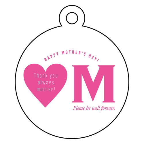Thank you always,Mother!・お母さん いつもありがとう! アクリルキーホルダー　丸型 (4cm)