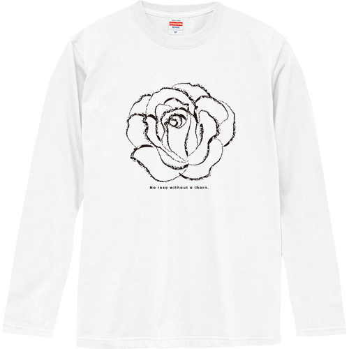 No rose without a thorn. 棘のない薔薇はない 1 ロングスリーブTシャツ