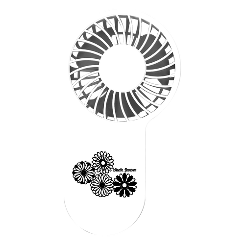 ブラックフラワー コンパクトハンディUSBファン