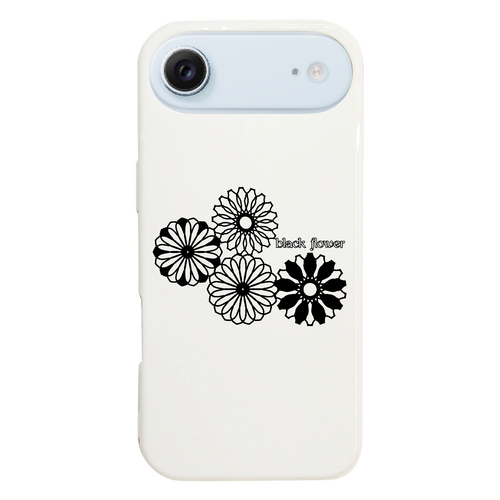 ブラックフラワー iPhone17 Air (ハードケース)