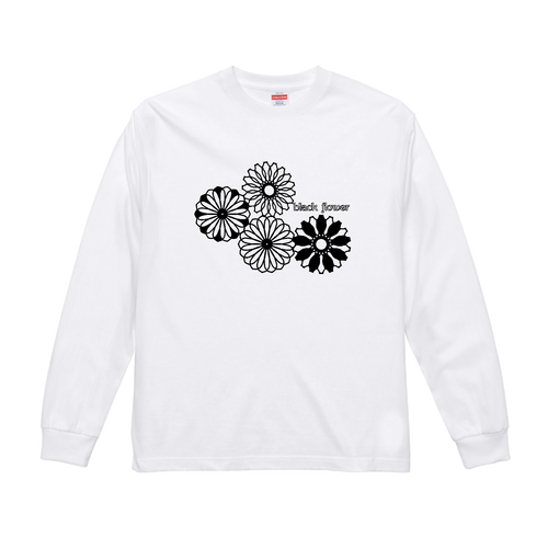 ブラックフラワー 6.2オンス プレミアム ロングスリーブ Tシャツ（2.1インチリブ）