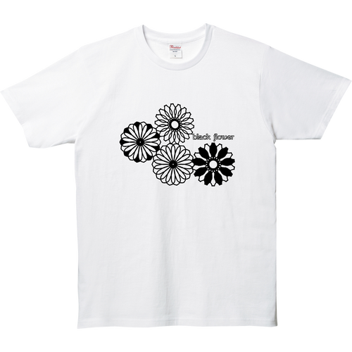 ブラックフラワー 5.0オンス ベーシックTシャツ(キッズ）
