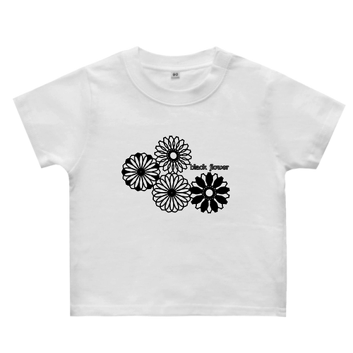 ブラックフラワー ヘビーウェイトベビーＴシャツ