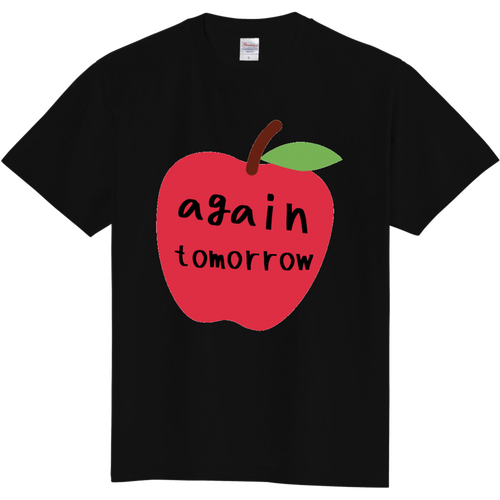 Apple again tomorrow 定番Ｔシャツ
