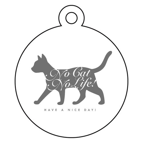 NO CAT NO LIFE 3 アクリルキーホルダー　丸型 (4cm)