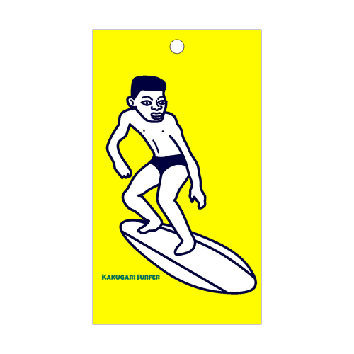 角刈りサーファー 短冊型アクリルキーホルダー (W40mm H70mm)