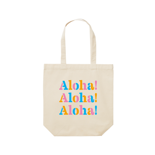 Aloha! 4 レギュラーキャンバストートバッグ(M) (フルカラー転写プリント)