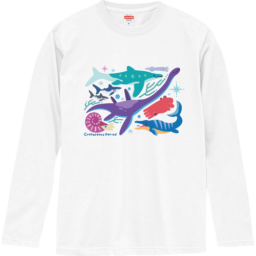 白亜紀の海 ロングスリーブTシャツ