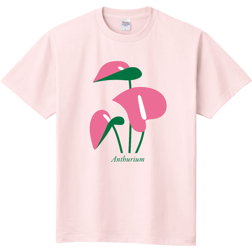 Anthurium Pink 定番Ｔシャツ