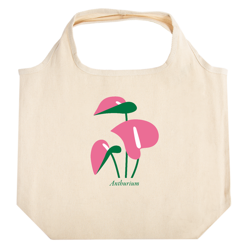 Anthurium Pink たためるマルシェ【白プリントあり】