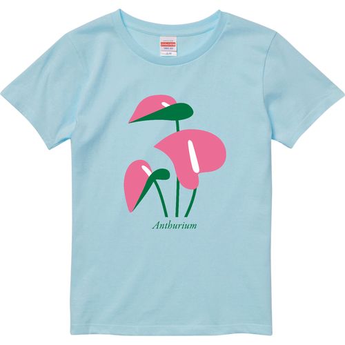 Anthurium Pink ハイクオリティーTシャツ（ガールズ）