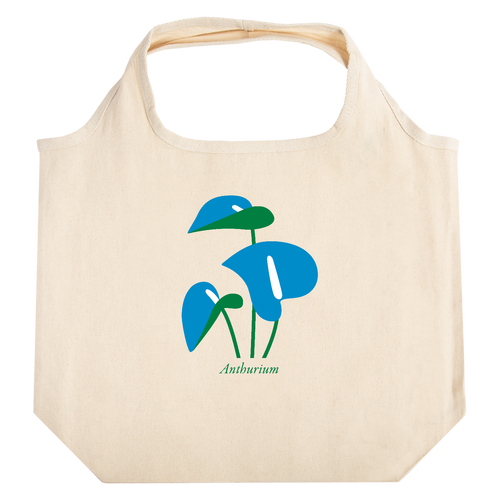 Anthurium Blue たためるマルシェ【白プリントあり】