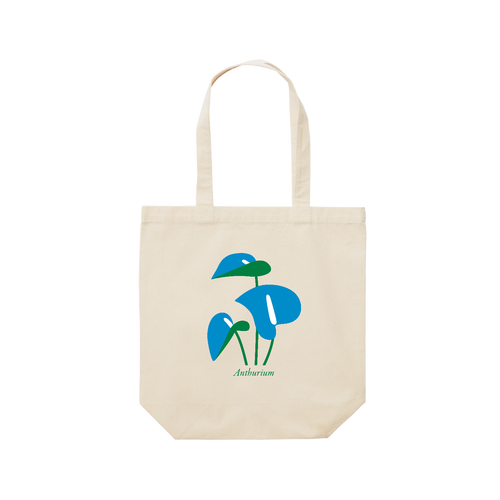 Anthurium Blue レギュラーキャンバストートバッグ(M) (フルカラー転写プリント)