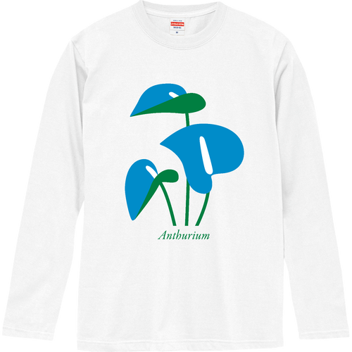 Anthurium Blue ロングスリーブTシャツ