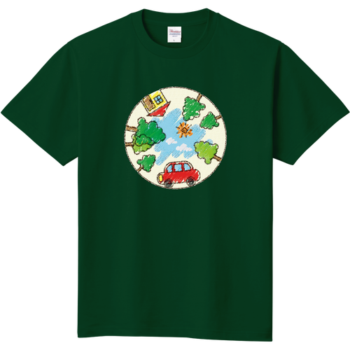 お絵描きクレヨンサークル(塗り) 定番Ｔシャツ