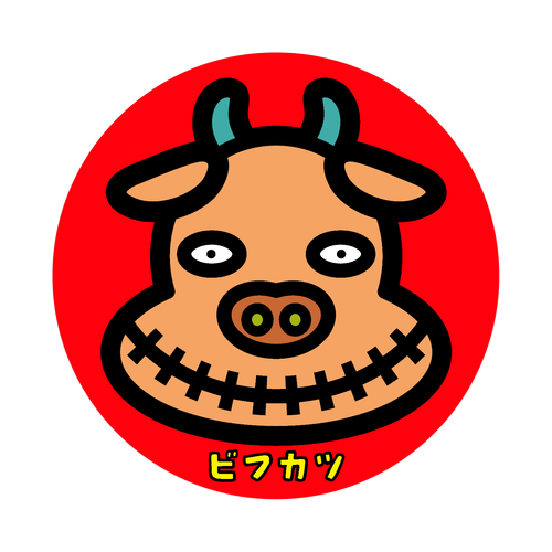 ビフカツ オリジナル缶バッジ(56mm)
