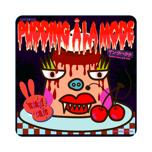 コワキッサ アクリルバッジ四角(50x50mm)