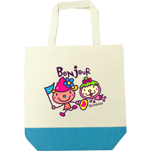 リノンちゃんとチャチャ キャンバスツートントートバッグ（M)