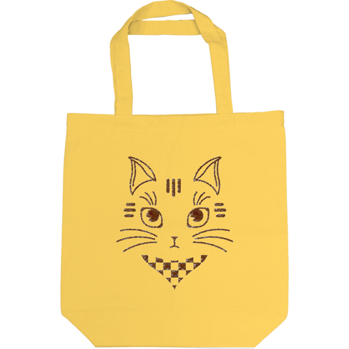 ねこかわいい(クレヨン) キャンバストート M