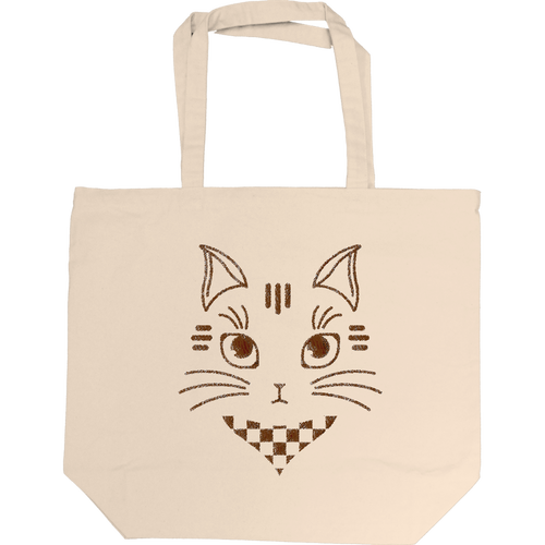 ねこかわいい(クレヨン) キャンバストート L