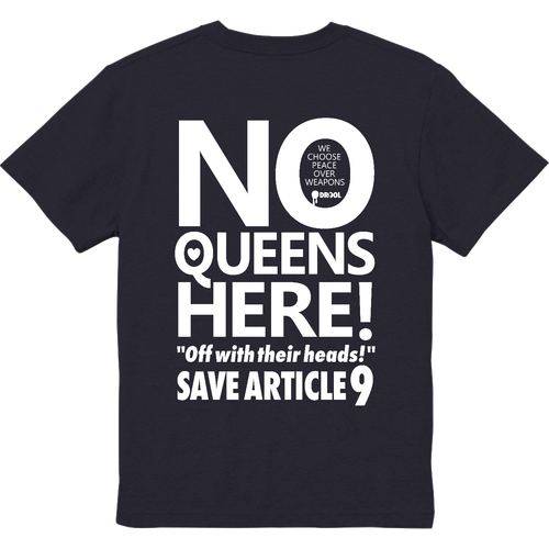 NO QUEENS HERE! ハイクオリティーポケットTシャツ