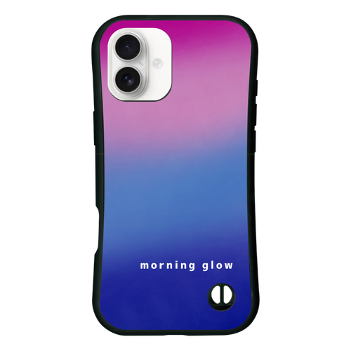 朝やけ iPhone16 Plus 耐衝撃吸収グリップケース