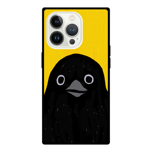 子カラスのスマホケース iPhone 14 Pro 背面強化ガラス(スクエア)
