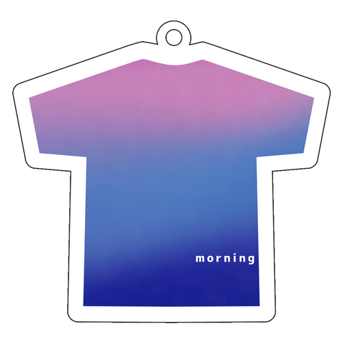 朝やけ アクリルキーホルダー Ｔシャツ型 (6cm)