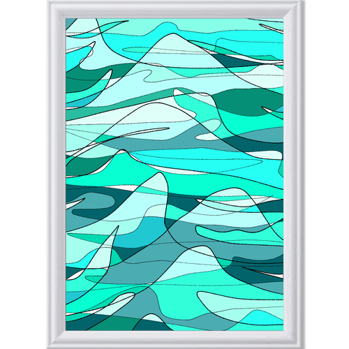 WAVE アートデザインパネル (A4 キャンバス)
