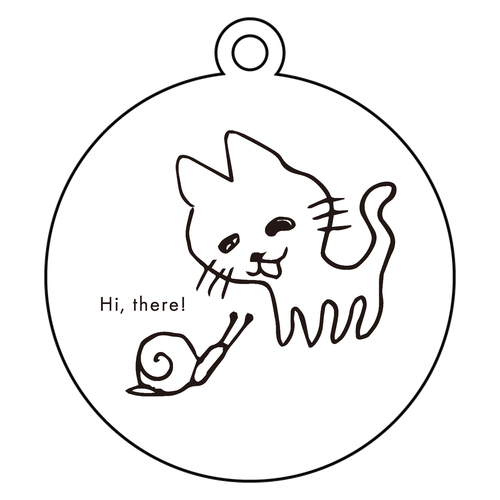 Hi, there! やあ! アクリルキーホルダー　丸型 (6cm)
