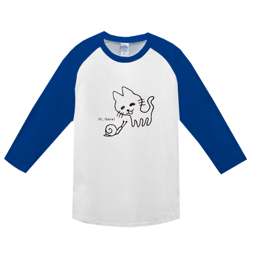 Hi, there! やあ! ヘビーウェイトベースボールＴシャツ