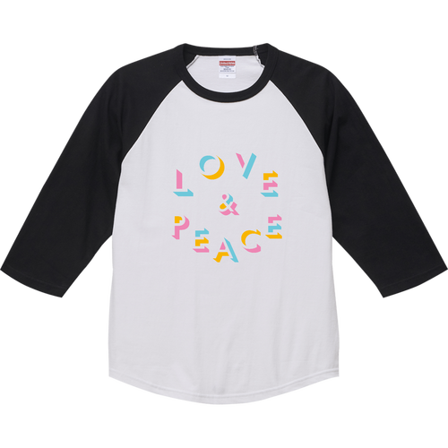 Love & Peace ラグランTシャツ（七分袖）