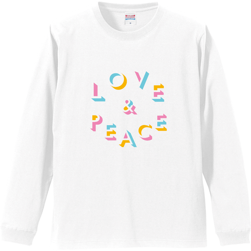 Love & Peace リブ付 ロングスリーブＴシャツ
