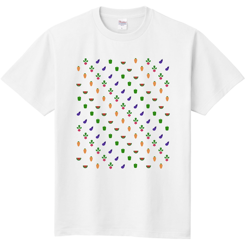 ドットよく見るとベジタブル 定番Ｔシャツ