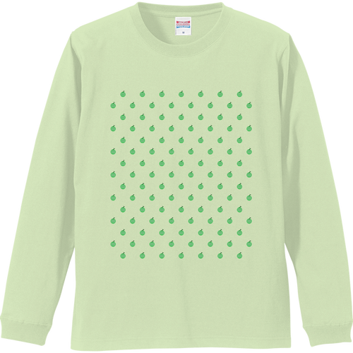 ドット よく見るとメロン リブ付 ロングスリーブＴシャツ