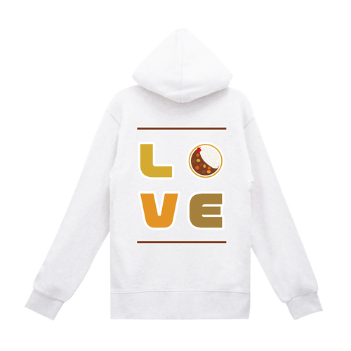 カレーLOVE　背面プリント スタンダードWフードプルパーカー