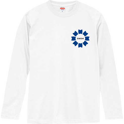 プルフラワー＆SWIM（B）両面プリント ロングスリーブTシャツ