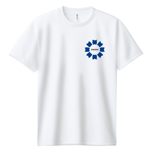 プルフラワー＆SWIM（B）両面プリント ドライＴシャツ